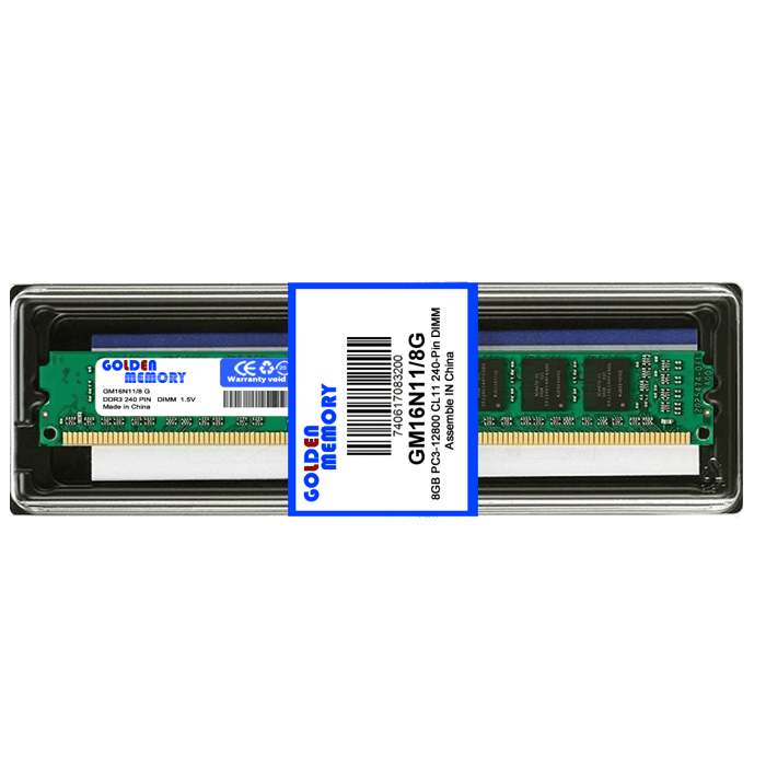 MEMORIA RAM DDR3 8GB GOLDEN + 1600MHZ + PC-12800 image