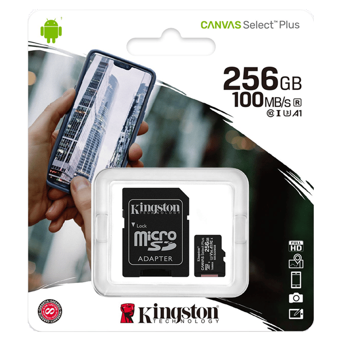 MICRO SD 256GB KINGSTON + CLASE 10 V30 image