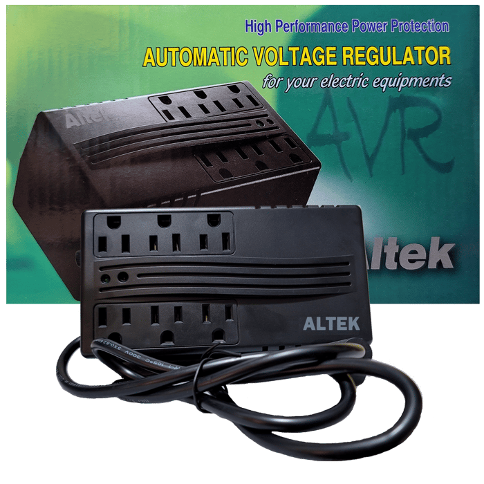 REGULADOR DE VOLTAJE + ALTEK + 2000VA – 1000W + 6 TOMAS + PARA COMPUTADOR image